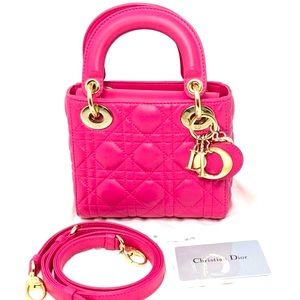 Mini lady dior hot pink